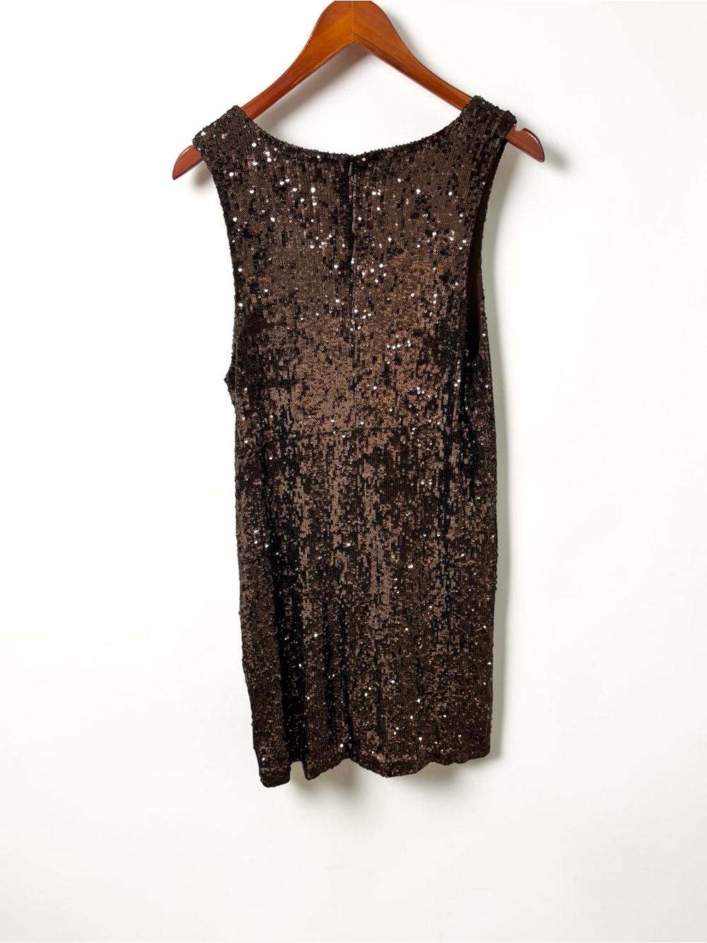 Tory Burch Sequin Dress ASO Serena Van Der Woodsen Gossip Girl Alt Brown M Rare - Picture 5 of 9